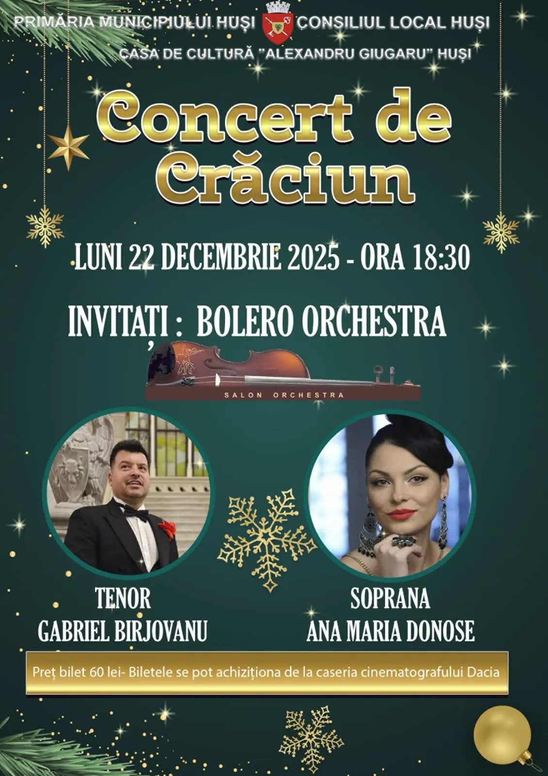 Concert de Crăciun la Huși