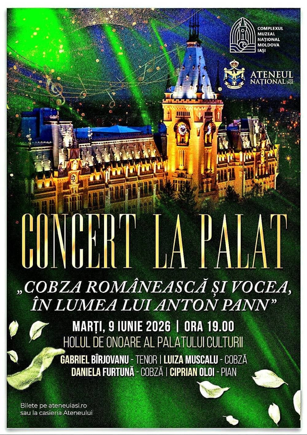 Concert la Palat — Cobza Românească și Vocea, în lumea lui Anton Pann
