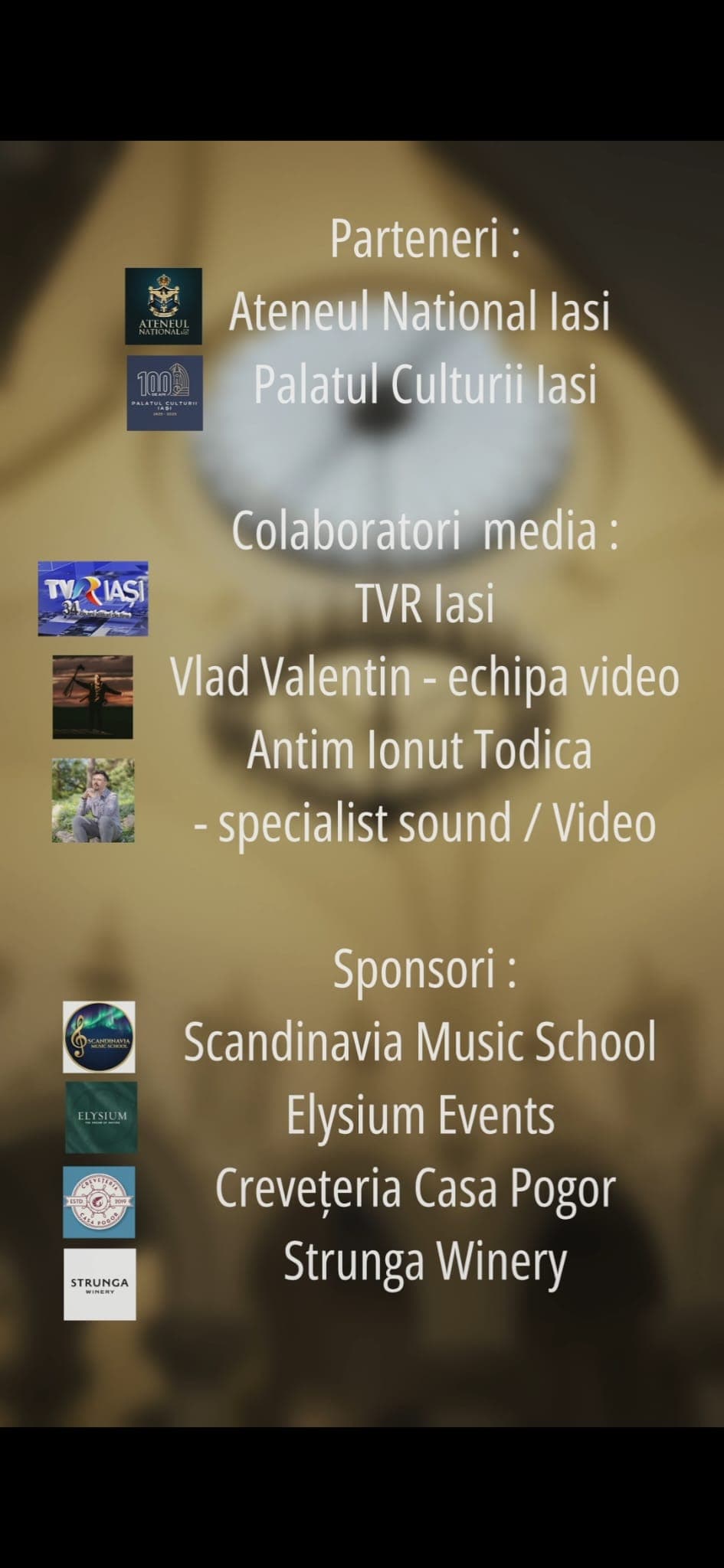 Colaboratori media și sponsori — Concert Gabriel Bîrjovanu