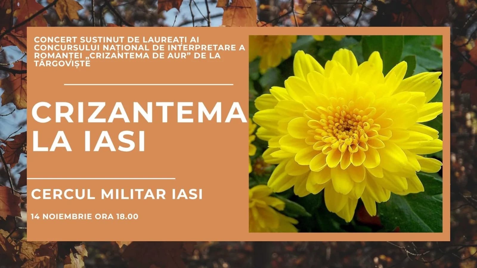 Crizantema la Iași — Seara Romanței Românești la Cercul Militar